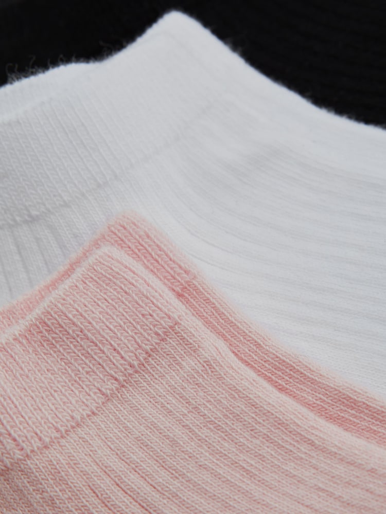Reiss Black/Blush Callie 3 Pack of Trainer Socks - Image 2 of 3