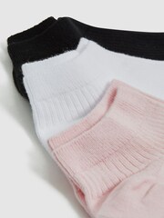 Reiss Black/Blush Callie 3 Pack of Trainer Socks - Image 3 of 3