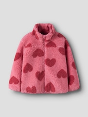 Name It Red Heart Teddy Fleece Jacket - Image 3 of 5