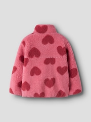 Name It Red Heart Teddy Fleece Jacket - Image 4 of 5