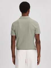 Dunkles Salbeigrün - Reiss Puro Stückgefärbtes Polo-Shirt aus Baumwolle - Bild 5 von 6