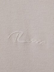 Gris glace - Polo brodé teint en pièce coupe slim Reiss Peters - Image 6 of 6