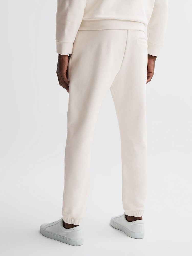 Reiss Off White Dawson Reiss | Ché Motif Cotton Drawstring Joggers - Image 5 of 5