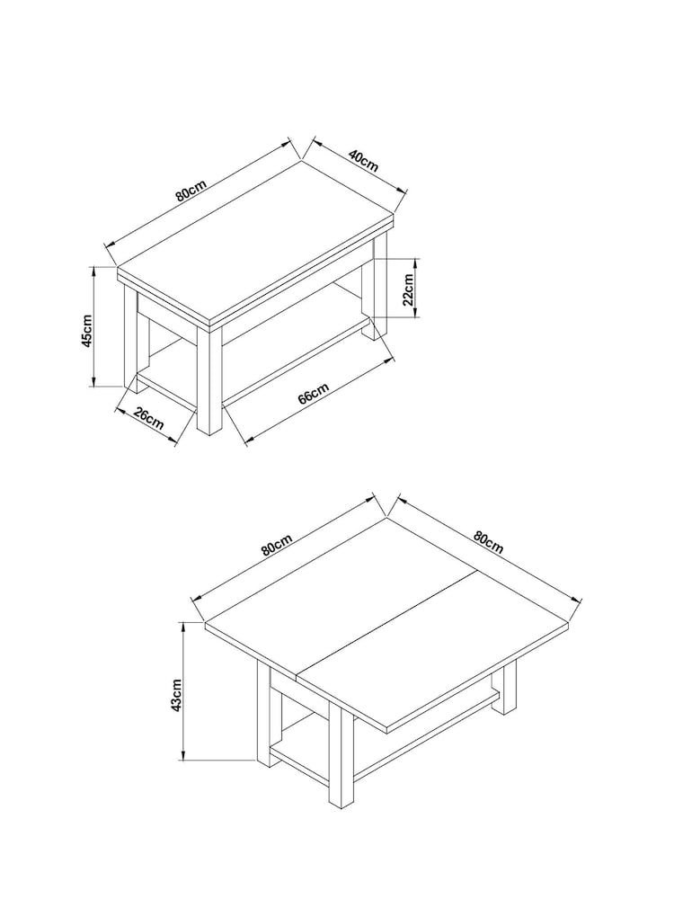 Dark Bronx Coffee Table With Flip Top - Image 10 of 10