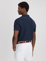 Airforce Blue - Reiss Puro Stückgefärbtes Polo-Shirt aus Baumwolle - Bild 5 von 6