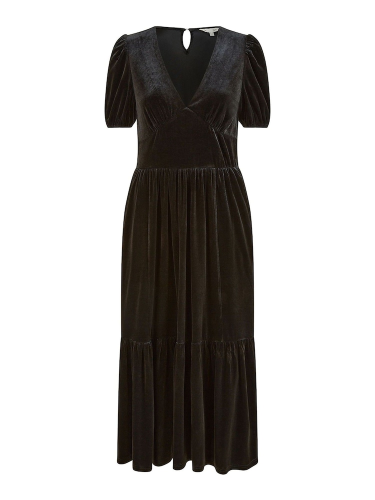 Yumi Samt Midi kleid - Bild 5 von 5 Yumi Samt Midi kleid - Bild 5 von 5