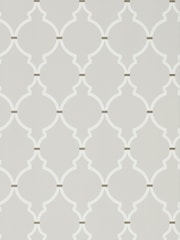 Sanderson Silver Empire Trellis 10.05M Wallpaper - Image 1 of 1