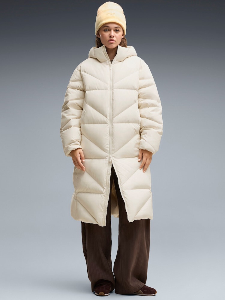 Puma White Hooded Down Puffer Coat - Image 1 of 5 Puma White Hooded Down Puffer Coat - Image 1 of 5