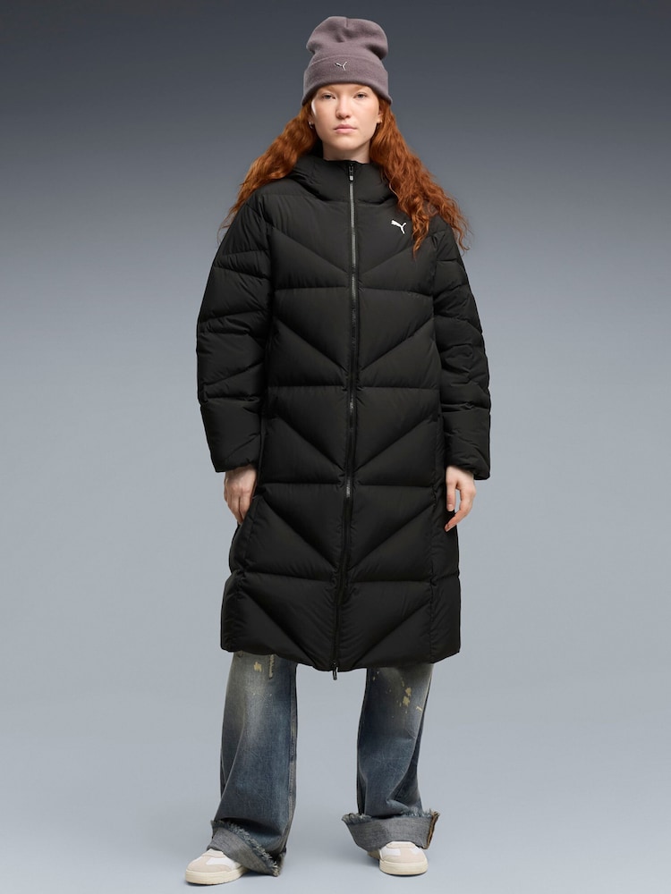 Puma Black Hooded Down Puffer Coat - Image 1 of 5 Puma Black Hooded Down Puffer Coat - Image 1 of 5