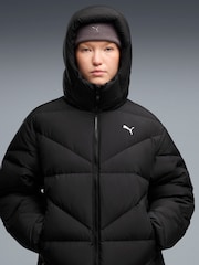 Puma Black Hooded Down Puffer Coat - Image 3 of 5