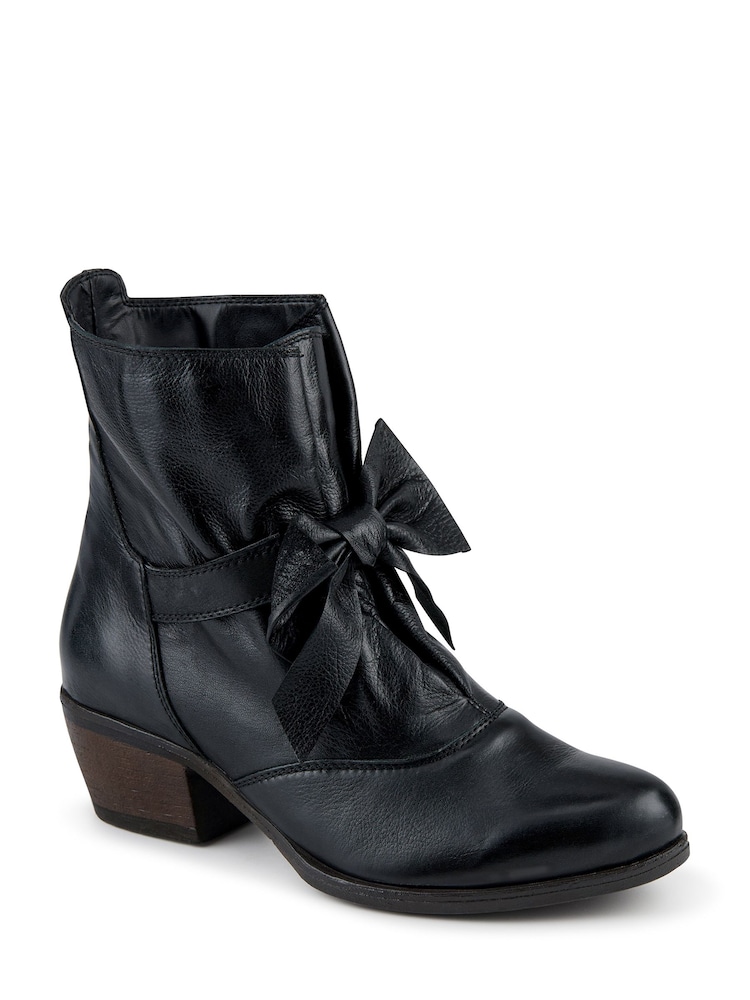 Pavers Bellissimo Leather Bow Boots - Εικόνα 1 από 5 Pavers Bellissimo Leather Bow Boots - Εικόνα 1 από 5