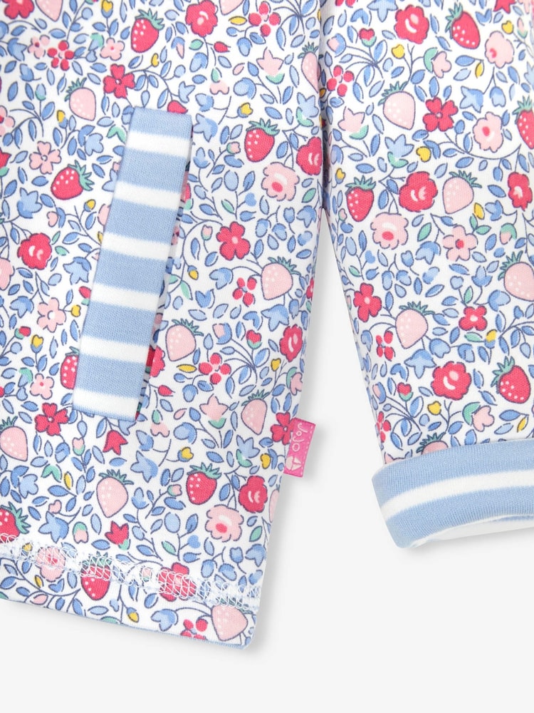 JoJo Maman Bébé Blue Ladybird Appliqué With Pet In Pocket Reversible Hoodie - Image 6 of 6