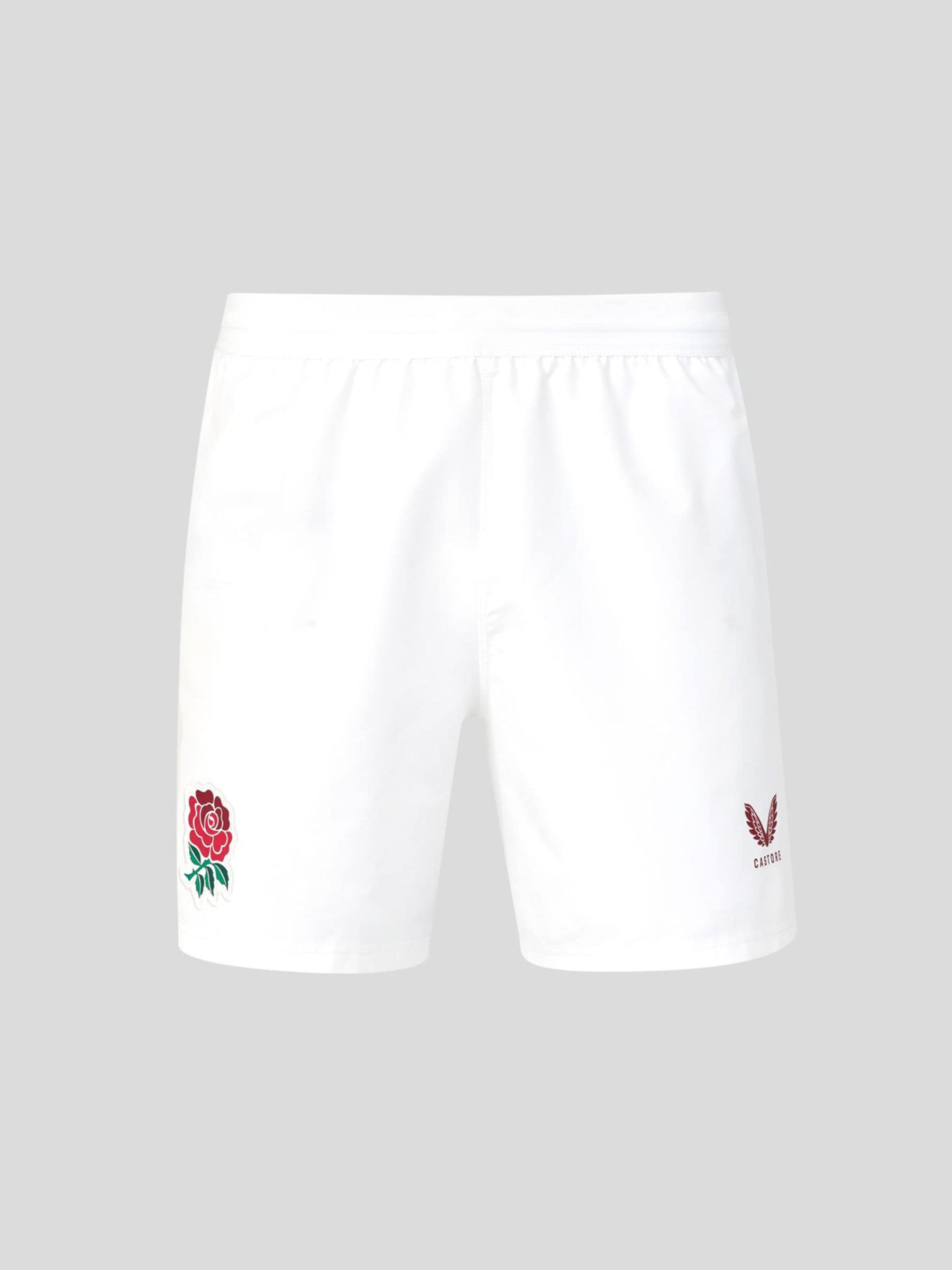 Castore Men's White England Rugby Home Replica Shorts