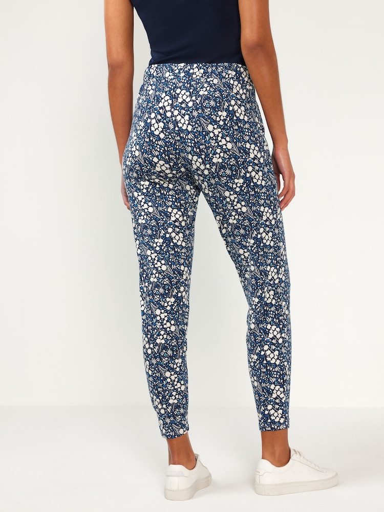 Blue Floral Jersey Joggers - Image 3 of 6