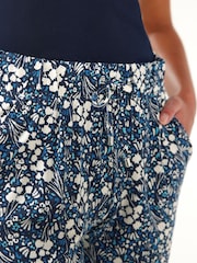 Blue Floral Jersey Joggers - Image 4 of 6