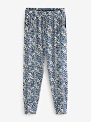 Blue Floral Jersey Joggers - Image 5 of 6