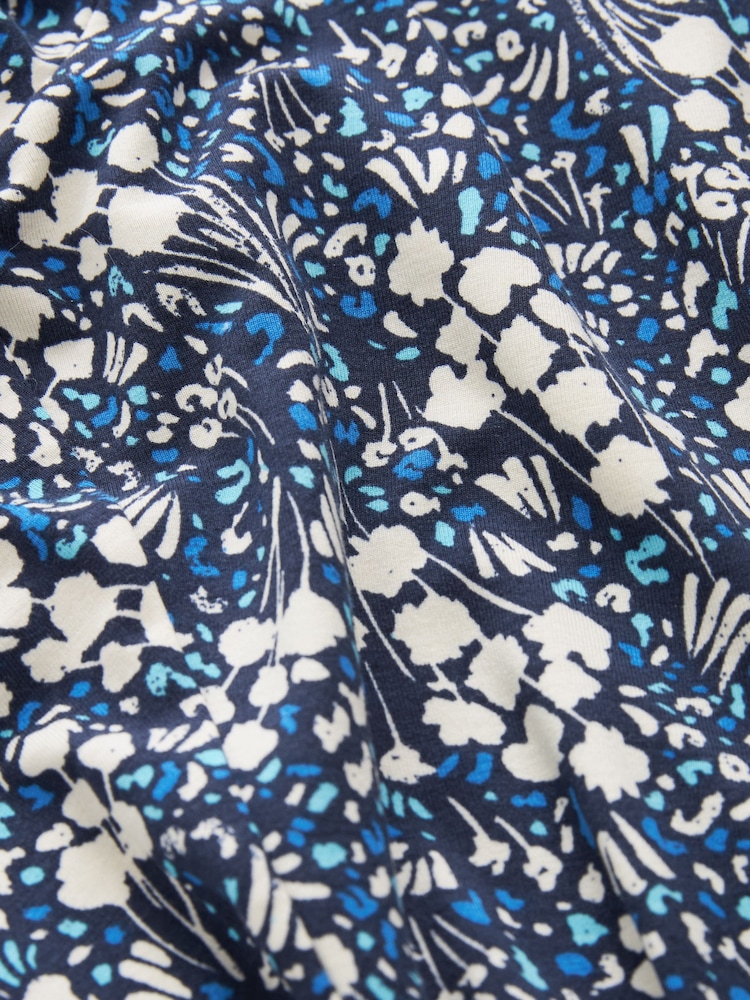 Blue Floral Jersey Joggers - Image 6 of 6