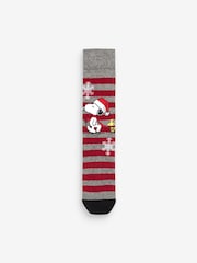 Snoopy Pattern Christmas Licence Socks 4 Pack - Image 4 of 6