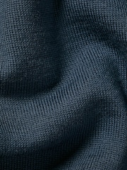 Charles Tyrwhitt Blue Merino Quarter Zip Jumper - Image 6 of 6