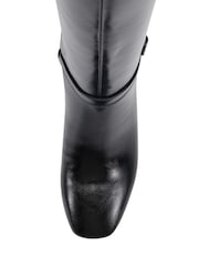 Novo Black Standard Fit Goldie Block Heel Buckle Detail Knee Boots - Image 5 of 6