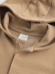 Khaki Green Sweat Hooded Baby Romper - Image 4 of 6