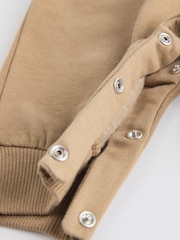 Khaki Green Sweat Hooded Baby Romper - Image 6 of 6