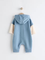 Blue Sweat Hooded Baby Romper - Image 2 of 8