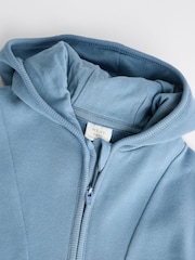 Blue Sweat Hooded Baby Romper - Image 4 of 8