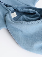 Blue Sweat Hooded Baby Romper - Image 5 of 8