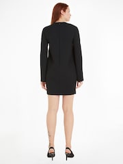 Calvin Klein Long Sleeve Black Shift Dress - Image 2 of 6