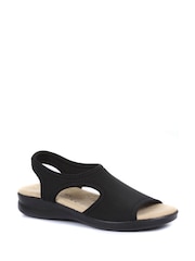 Schwarz - Pavers Damen Stretch-Sandalen - Bild 2 von 5