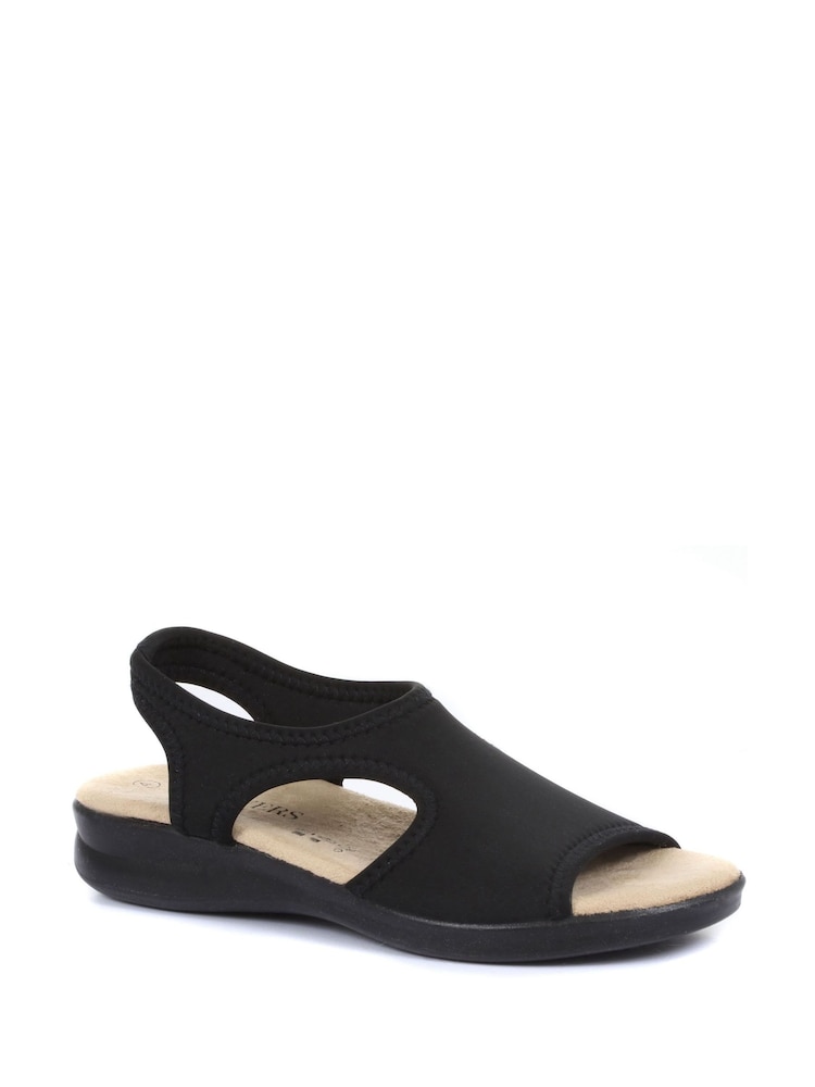 Schwarz - Pavers Damen Stretch-Sandalen - Bild 2 von 5