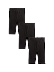 Black 3 Pack Cropped Leggings (3-16yrs) - Image 1 of 3