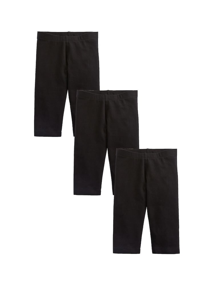 Black 3 Pack Cropped Leggings (3-16yrs) - Image 1 of 3