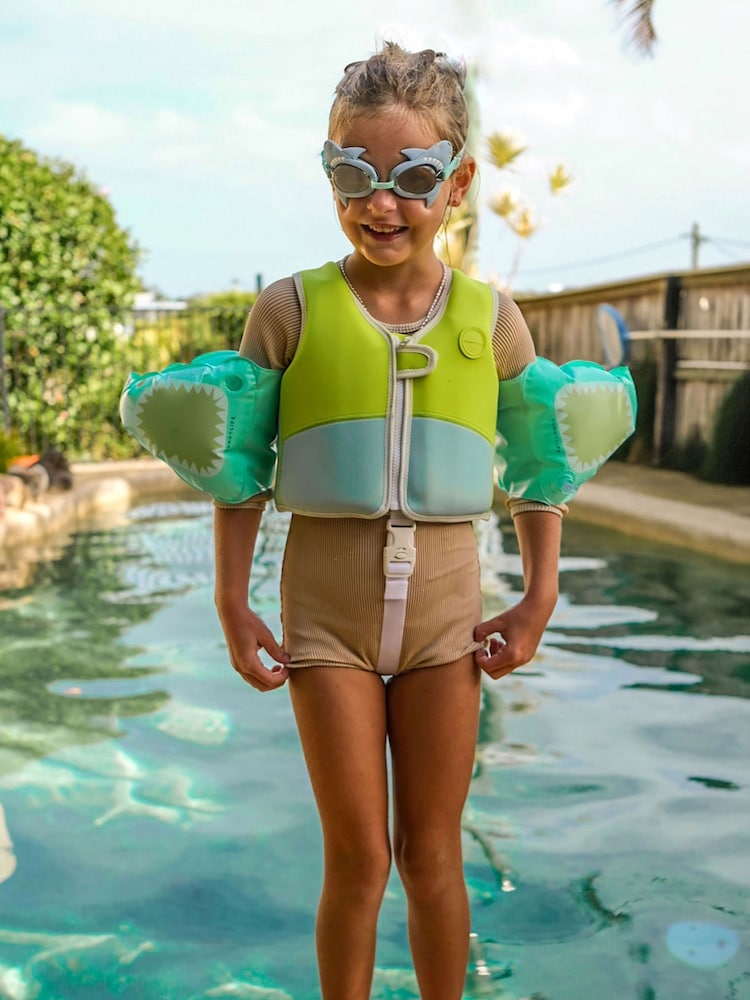 Salty the Shark Mini Swim Goggles - Image 1 of 4 Salty the Shark Mini Swim Goggles - Image 1 of 4
