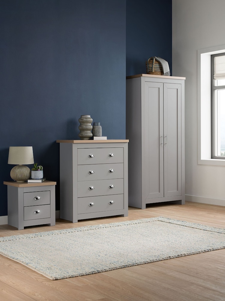 Birlea Grey Highgate Bedroom Bundle Grey & Oak Effect - Image 1 of 5 Birlea Grey Highgate Bedroom Bundle Grey & Oak Effect - Image 1 of 5