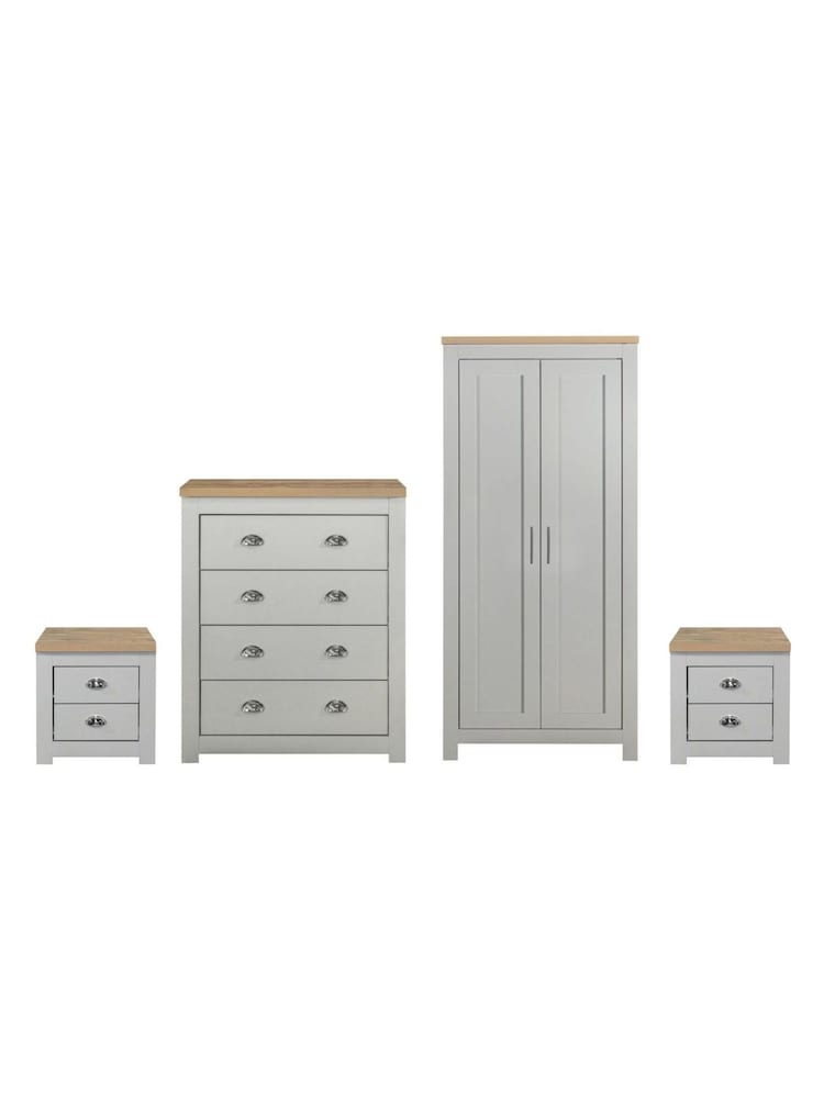 Birlea Grey Highgate Bedroom Bundle Grey & Oak Effect - Image 5 of 5 Birlea Grey Highgate Bedroom Bundle Grey & Oak Effect - Image 5 of 5