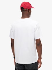 Superdry White 100% Cotton Core Logo Fade Loose T-Shirt - Image 2 of 6