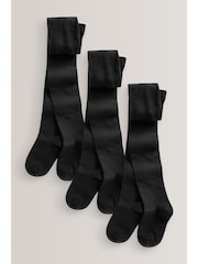 Fekete - 3 Csomag Cotton Rich School Harisnya - 3/ 1 kép