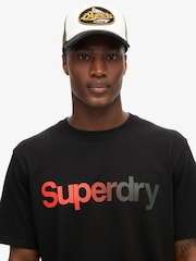 Superdry Black 100% Cotton Core Logo Fade Loose T-Shirt - Image 3 of 5