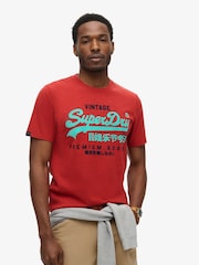 Superdry Red Vintage Logo Duo T-Shirt - Image 1 of 6