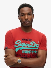 Superdry Red Vintage Logo Duo T-Shirt - Image 3 of 6