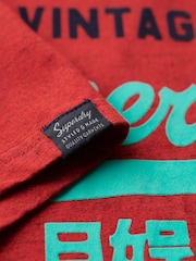 Superdry Red Vintage Logo Duo T-Shirt - Image 5 of 6