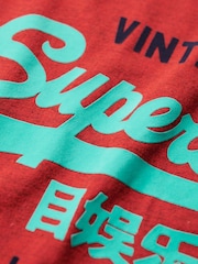 Superdry Red Vintage Logo Duo T-Shirt - Image 6 of 6