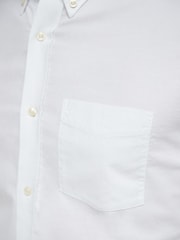 White Regular Fit Long Sleeve Oxford Shirt - Image 4 of 4