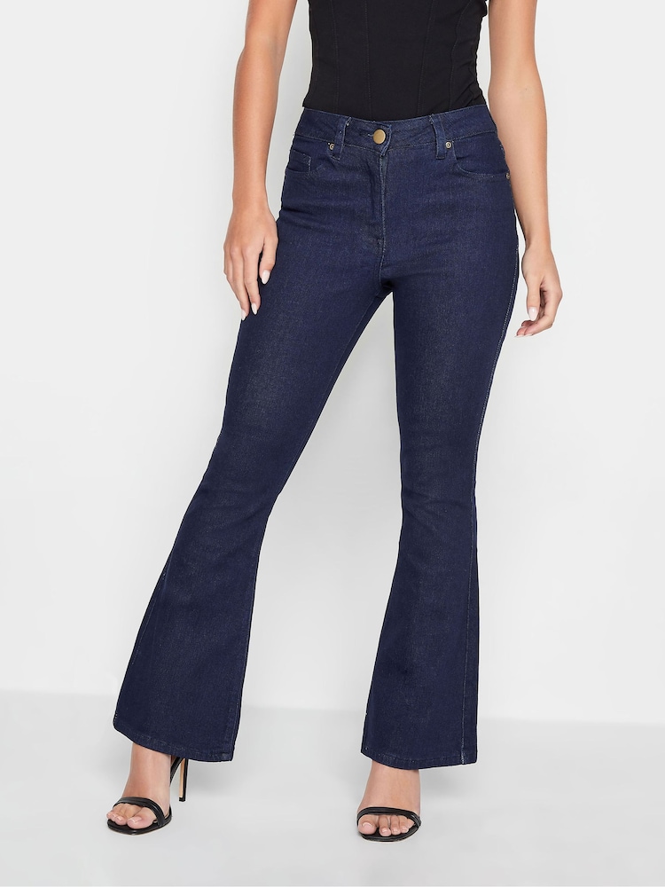 PixieGirl Petite Blue DK BLU KICK FLARE JEAN - Image 1 of 4