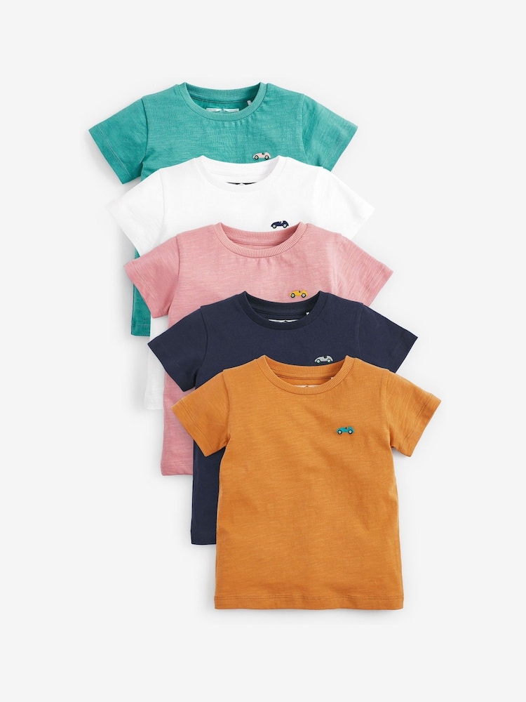 Mineral 100% Cotton Short Sleeve T-Shirts 5 Pack (3mths-7yrs) - Image 1 of 8