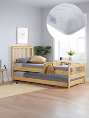 Birlea Pine Buxton Guest Bed with 2 Nimbus Mattress - Image 1 of 7