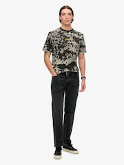 Superdry Green Loose Utility Camo Graphic 100% Cotton T-Shirt - Image 3 of 6