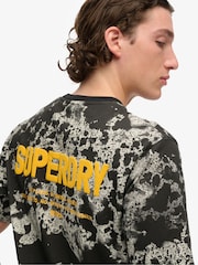 Superdry Green Loose Utility Camo Graphic 100% Cotton T-Shirt - Image 4 of 6